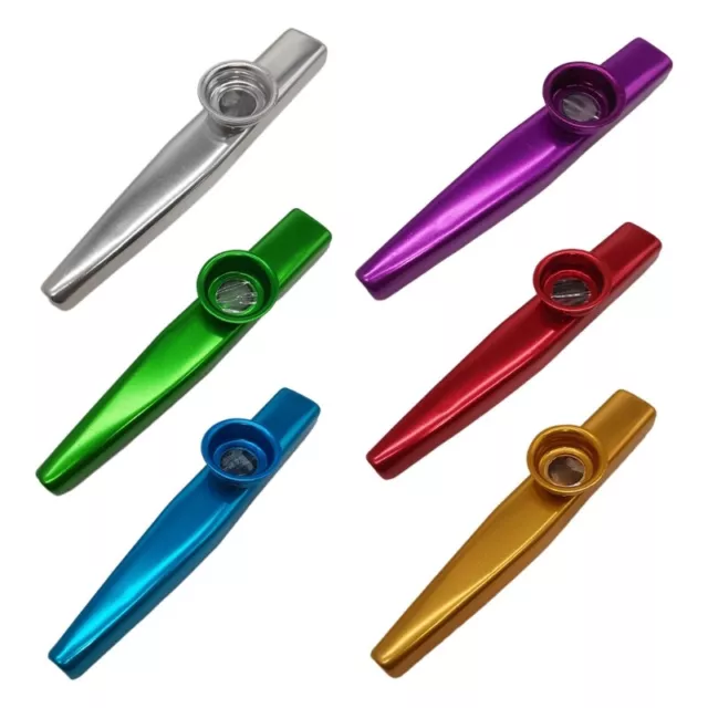 Metal Kazoos Flute Diaphragms Multicolor Musical Instruments Flutes with Kazoo