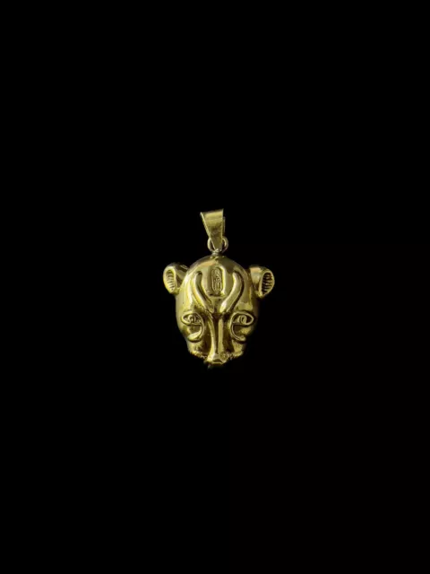 Lioness Sekhmet Head Pendant , Ancient Egyptian Amulet Jewlery