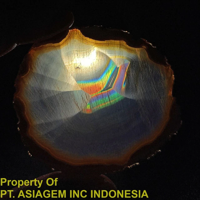 86ct Rainbow IRIS AGATE Slice ~Multi-Color Fire~ 1-of-a-kind ~100% Natural