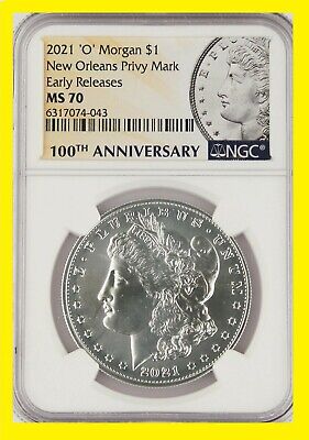 Morgan 2021 O $1 Silver Dollar New Orleans NGC MS70 Early Releases