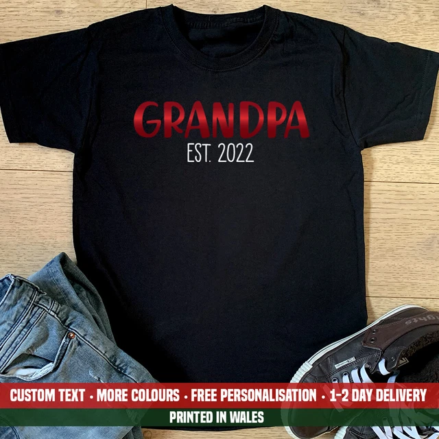 T-shirt nonno est 2022 divertente nuova nipote nipote regalo di compleanno top