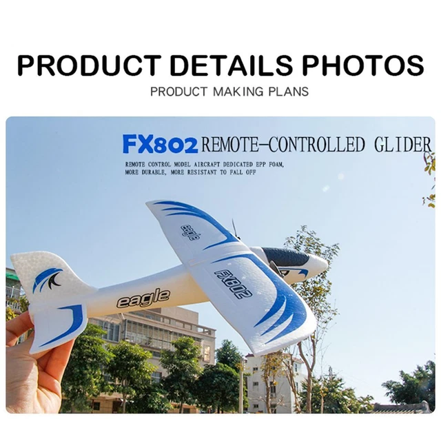 FX802 Vitesse élevée Télécommande Avion RC Planeur Jouet d'avion Mousse EPP 11