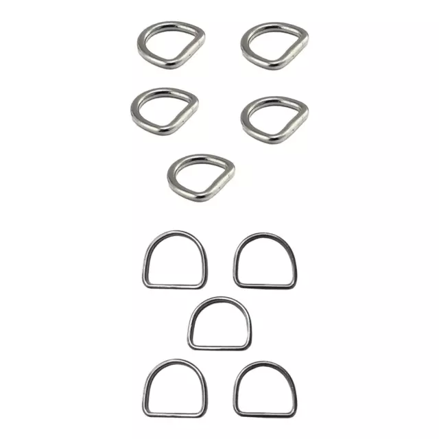 5Pcs Metal D Ring Hardware Strong Stainless Steel D Rings for Webbing Craft