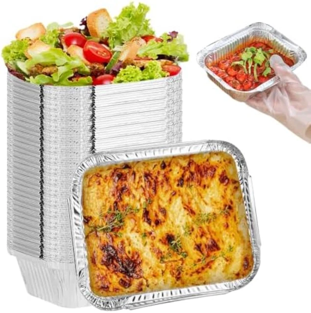 Set 10 Ciotole Per Barbecue In Alluminio - Con Fori Per Circolazione Aria | Riutilizzabili - Foto 10