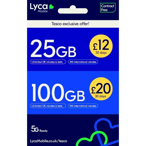 Lyca Mobile Pay As You Go Sim Card