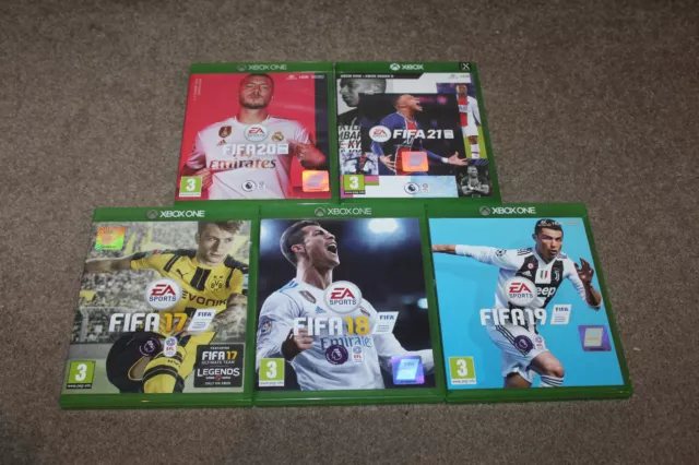 FIFA 17 , 18, 19, 20 & 21 Football Games Bundle (Microsoft XBOX ONE)