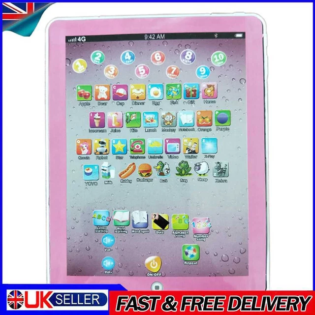 Learning Machine Tablet English Educational Toy for Toddlers Kids (Pink) UK