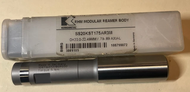 KENNAMETAL REAMER MODULAR BODY SS20KST175AR3M_RHM™ Modular Reaming System