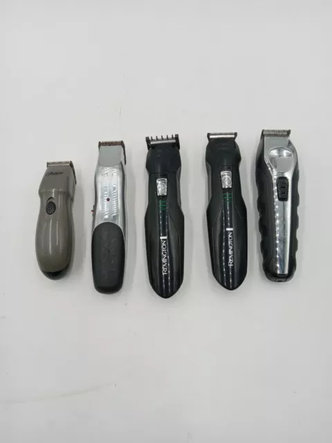 Lot of 5 Hair Clippers / Beard Shavers Trimmers Oster WAHL Remington