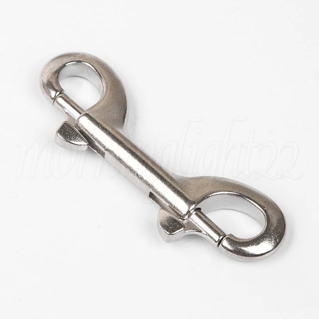 90mm 304 Stainless Steel Swivel Eye Bolt Snap Thick Hook Double End Bolt