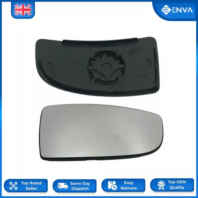 Ford Transit Mk8 Lower Door Wing Mirror Glass 2014 On Driver Right + Back Plate