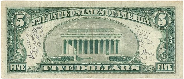 Series 1950 D~ $5.00  Green Seal Star Note ~ * E 117611899 * 2