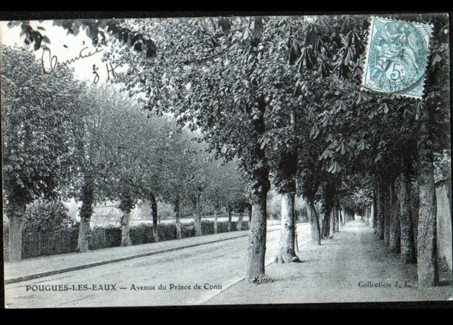 POUGUES-les-EAUX (58) Avenue du PRINCE DE CONTI en 1907