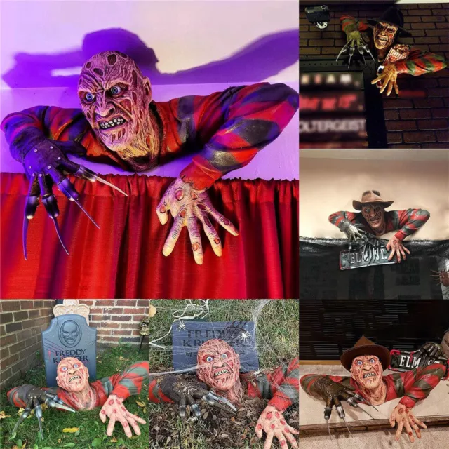 Halloween Party Freddy Statue Nightmare Krueger Tomb Walker Scary Horror Decors~