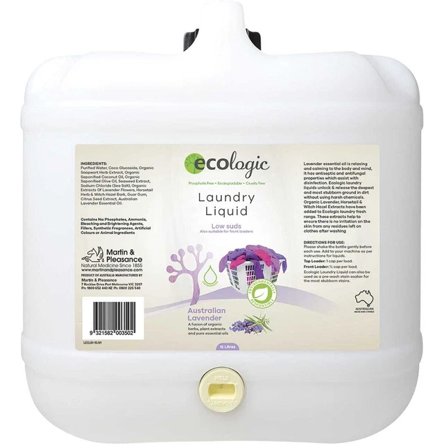 Ecologic Laundry Liquid (Bulk) Australian Lavender- 15L