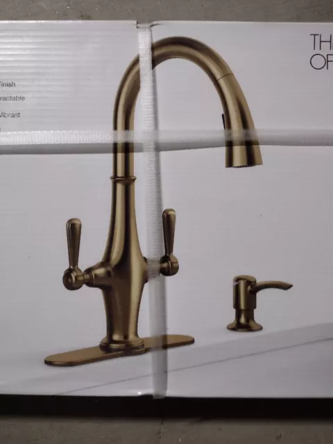 KOHLER Kitchen Faucet Oresund Bridge Brass 2-handle Pull-down Sprayer Soap Disp