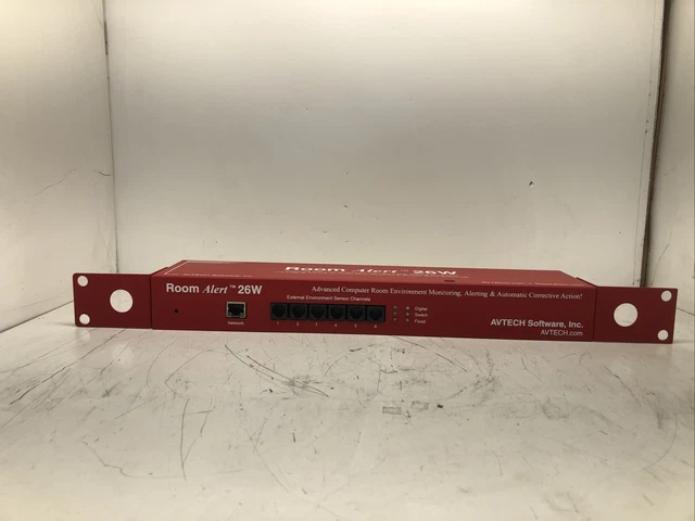 AVTECH Room Alert 26W R26-91301 Monitoring Temperature Humidity Power Flood etc.