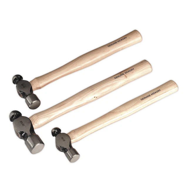 Sealey Balle Pein Marteau Set 3pc Noyer Blanc Arbres AK203