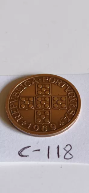 Moneda  De  50  Centavos    /   De  Portugal - 1969    /   Muy  Nueva