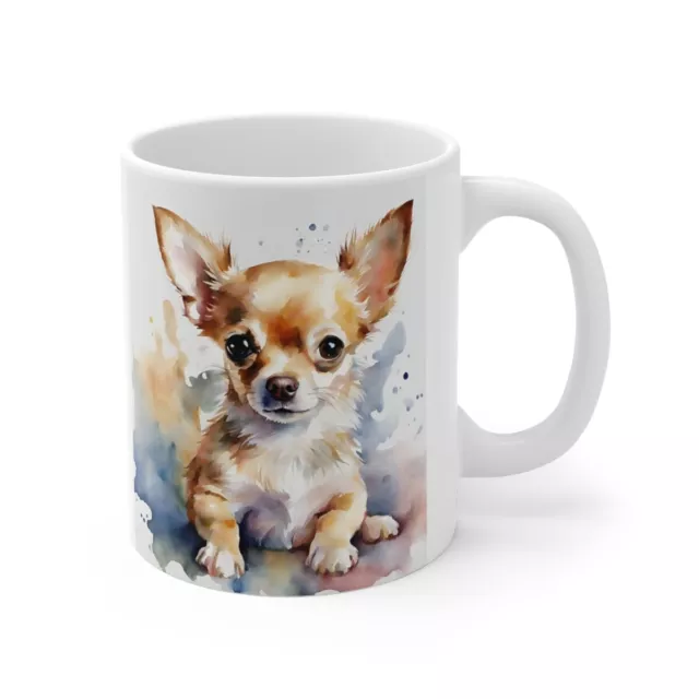 Watercolor Cute Puppy "Chihuahua" Dog Mug, Adorable dog lover's gift tea cup