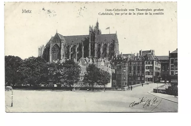 57  Metz   Cathedrale  Vue Prise De La Place De La Comedie