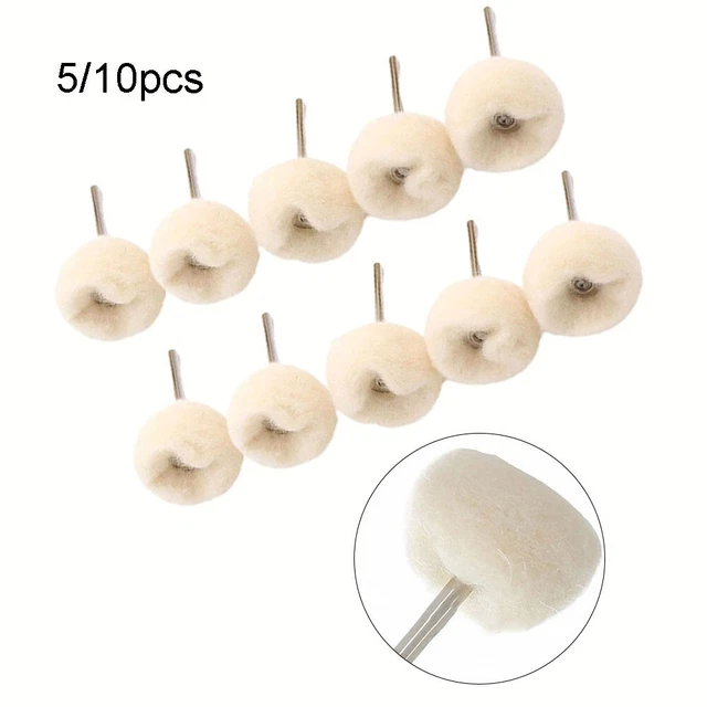 10 Roues De Polissage En Feutre/laine - Pour Perceuse, Outil Rotatif, Polissage Métal Ou Bijoux