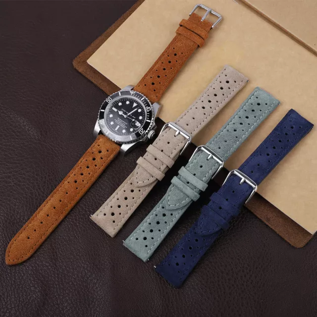 Suede Leather Watch Strap Band Rally Racing Watch Band 18mm 19mm 20mm 22mm 24mm