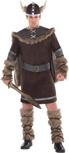 Amscan Viking Warrior Costume, Medium to Large, Clothing, Accessories Brown