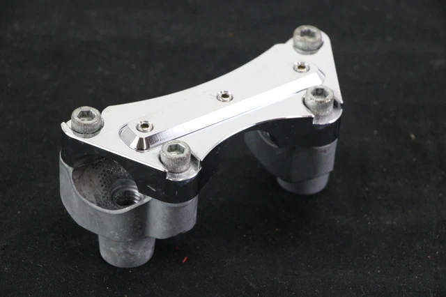 Harley Touring 2" Handlebar Riser Mount Clamp Left Right Set w/ CHROME Top Clamp