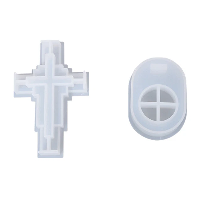 1 Set Epoxy Kristall Kerze Stehen Kreuz Leuchter Harz Kerzenhalter