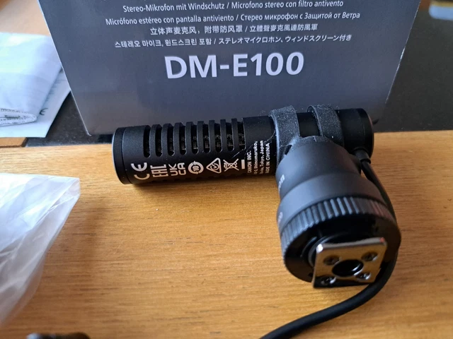 CANON DM-E100 STEREO Microphone 120° Unidirectional Stereo with Wind ...