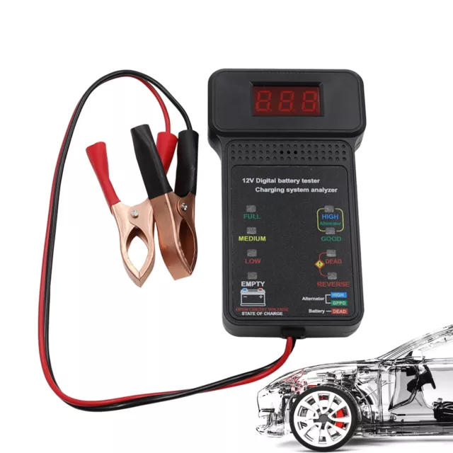 Autobatterietester 12V LED-Digitalanzeige-Analysator Autobatterie-Ladetester