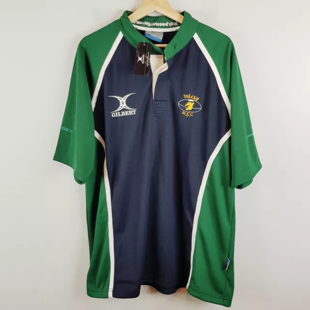 ISLAY BEACH Scotland RUGBY Gilbert Mens Size 2XL Islay R.F.C Polo Shirt NEW RARE