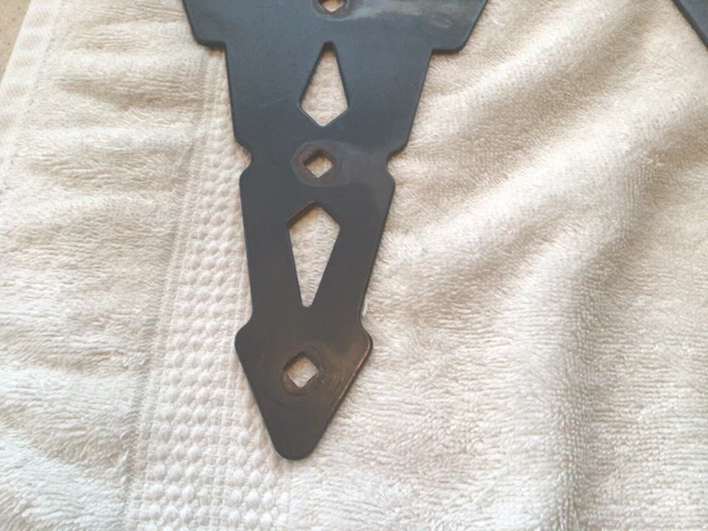 3-Black T-Strap Hinges Cast Iron Heavy Duty 10” Barn Door Fence Gate 8