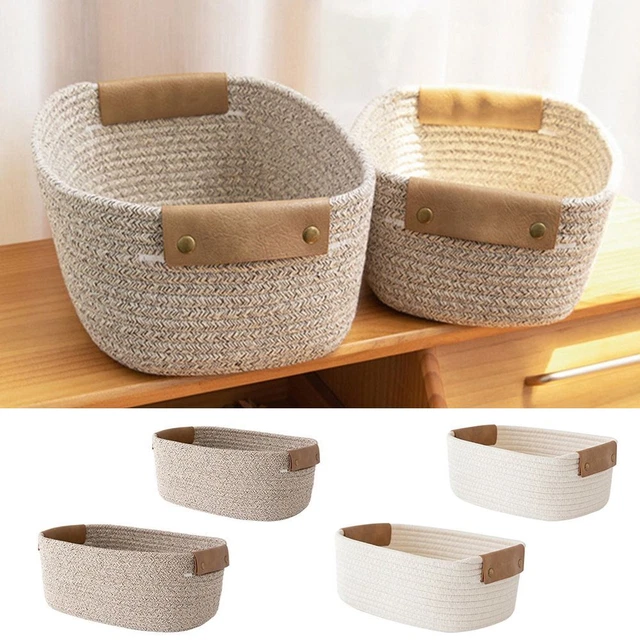 Rope Storage Baskets for Nursery Laundry Storage Basket Woven Storage Basket