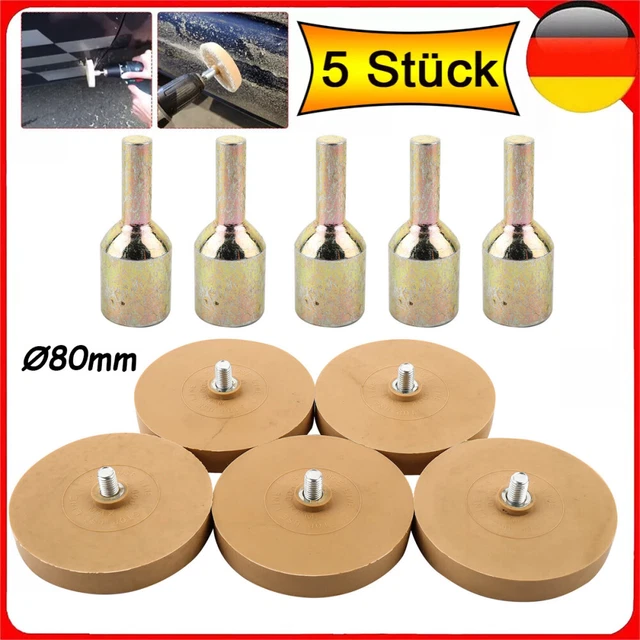 5x Radierscheibe Folienradierer Radiergummi Folienentferner + Adapter
