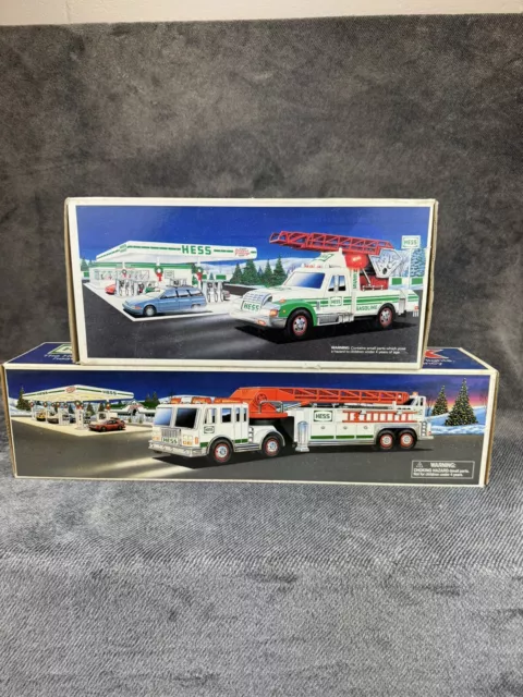 Hess Toy Fire Truck Rescue Truck New Lot of 2