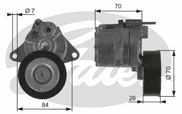 GATES Galet tendeur (courroie d'accessoire) pour JEEP GRAND CHEROKEE T38415