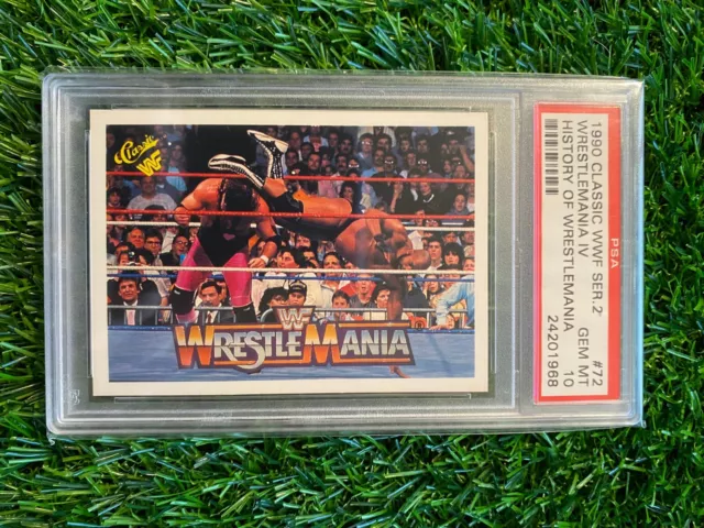 1990 Classic WWF Series 2 History of WrestleMania #72 PSA 10 Gem Mint Bret Hart