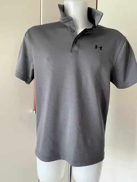 Polo Under Armour maglietta grigia t-shirt ragazzo uomo Taglia M