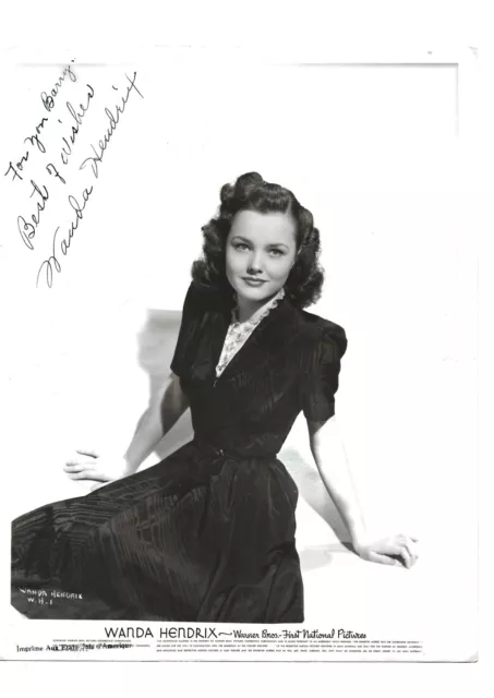 Wanda HENDRIX-d@52- "Prince Of Foxes" 1949 American Film Actress -signed  photo
