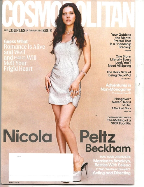 COSMOPOLITAN MAGAZINE, APRIL 2023, Nicola Peltz Beckham, Couples Issue