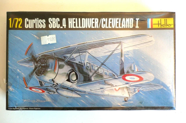 KIT HELLER  CURTISS HELLDIVER/CLEVELAND  1/72è   BOITE NOIRE ANNÉE 70  COMPLET