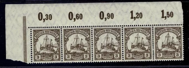 Deutsch Neu Guinea ungebraucht Mi.Nr. 24  3 Pfennig Schiff 4er Eckrand