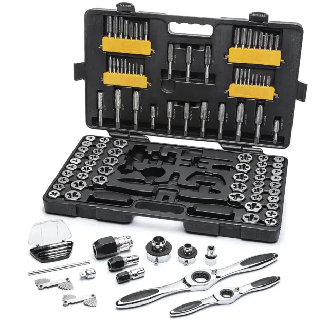 GEARWRENCH 114 Pc. SAE/Metric Ratcheting Tap and Die Set - 82812