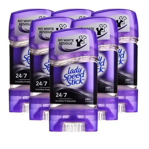 Lady Speed Stick Invisible Noir Blanc Déodorant Gel Frais Anti-tache Paquet De 6