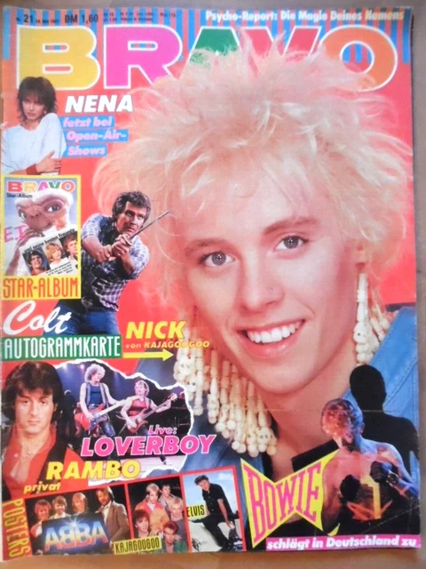 BRAVO 21 - 1983 D Kajas E. T. Nena Bowie Hubert K James Dean Lee Majors La Boum