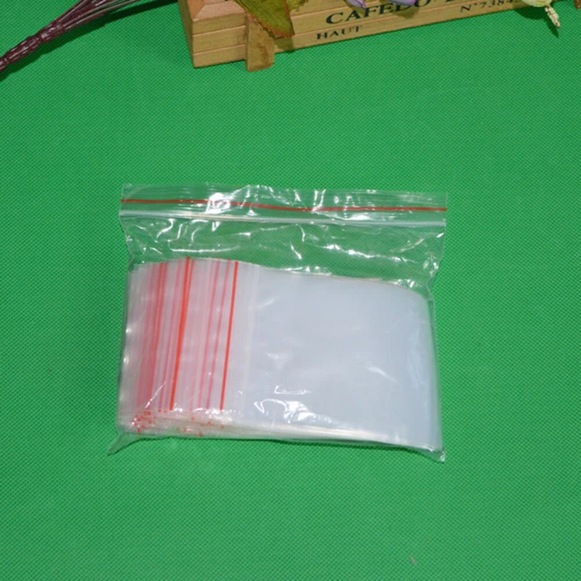 500pz Sacchetti Sigillanti 7x10 cm Cerniera Sacchetti Politici Trasparenti Rivendibili