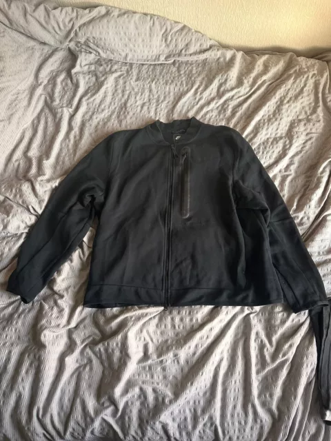 Nike Tech Fleece Black Full Zip Bomber Jacket Mens Size XL