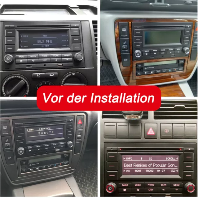 2+32GB Carplay Autoradio GPS DSP Für VW Polo 9N Golf Jetta MK4 T5 T4 Transporter 3